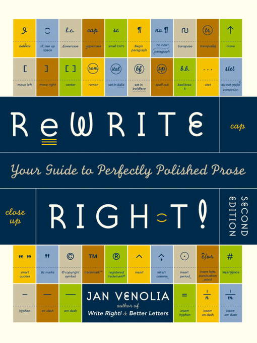 Title details for Rewrite Right! by Jan Venolia - Available
